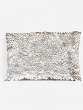 Garage White Textured Tube Top